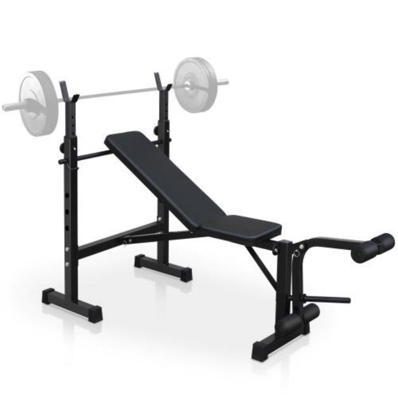 Olympic Weight Bench With Squat Rack & Bench Press | Adjustable Full-Body Home Gym Strength Training Equipment