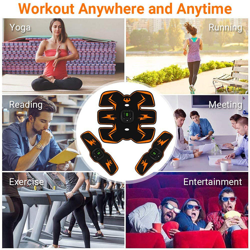 Smart Rechargeable Belly Patch | EMS Abs Stimulator for Weight Loss & Muscle Toning | Portable Fitness Trainer