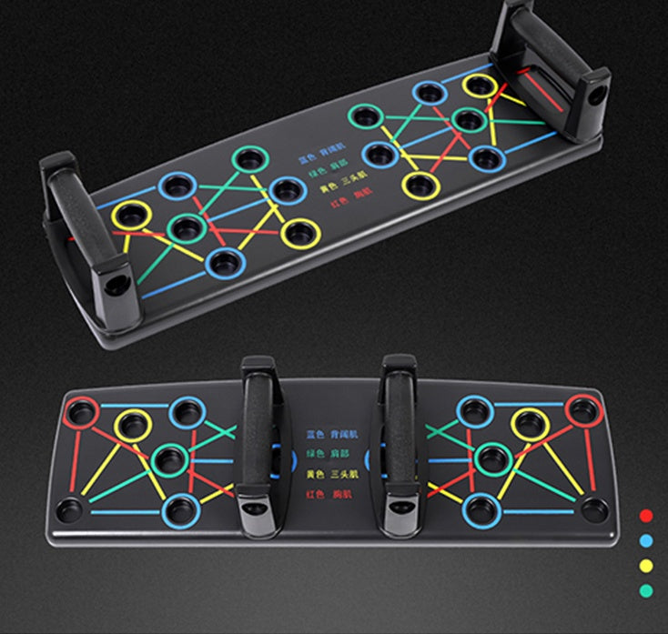 Push-Up Training System Bracket, Metal 11-in-1 Color-Coded Push-Up Board for Full Upper Body Workout, Portable Strength Training Equipment