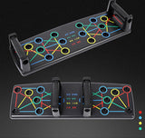 Push-Up Training System Bracket, Metal 11-in-1 Color-Coded Push-Up Board for Full Upper Body Workout, Portable Strength Training Equipment