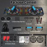 Multifunctional Push Up Board Set | Full Body Home Gym Equipment with Resistance Bands, Pilates Bar & Roller Wheel