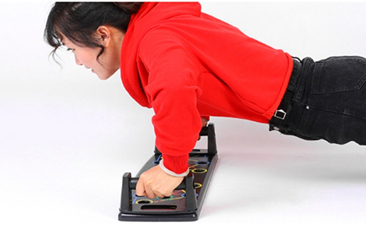 Push-Up Training System Bracket, Metal 11-in-1 Color-Coded Push-Up Board for Full Upper Body Workout, Portable Strength Training Equipment