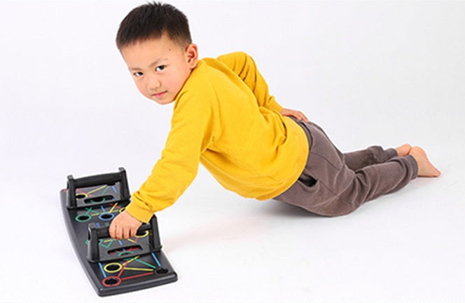 Push-Up Training System Bracket, Metal 11-in-1 Color-Coded Push-Up Board for Full Upper Body Workout, Portable Strength Training Equipment