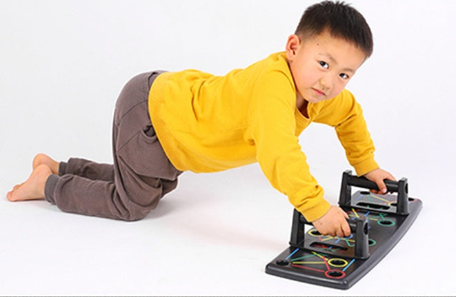 Push-Up Training System Bracket, Metal 11-in-1 Color-Coded Push-Up Board for Full Upper Body Workout, Portable Strength Training Equipment