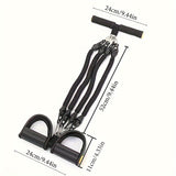 Adjustable Resistance Tension Bands Set with Foot Pedals & Handles | Full Body Home Fitness, Stretch & Core Training