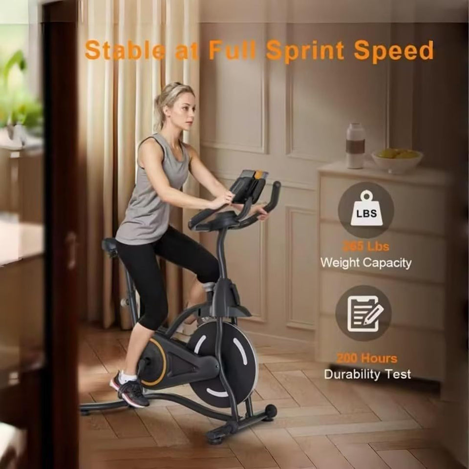 High-Quality Spin Bike for Home Gym | Adjustable Indoor Cycling Bike with Heart Rate Monitor & Display | Fitness Equipment for All Levels