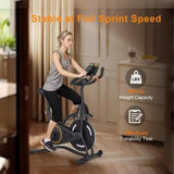 High-Quality Spin Bike for Home Gym | Adjustable Indoor Cycling Bike with Heart Rate Monitor & Display | Fitness Equipment for All Levels