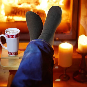 3 Pairs Men Warm Wool Socks | Soft, Cozy Thermal Winter Socks for Cold Weather, One Size Fits US 6–11.5