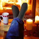 3 Pairs Men Warm Wool Socks | Soft, Cozy Thermal Winter Socks for Cold Weather, One Size Fits US 6–11.5