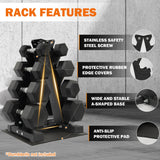 Dumbbell Weight Rack 4-Tier & 5-Tier | Heavy-Duty Steel Dumbbell Stand | Space-Saving Gym Storage (Self Pickup Only)