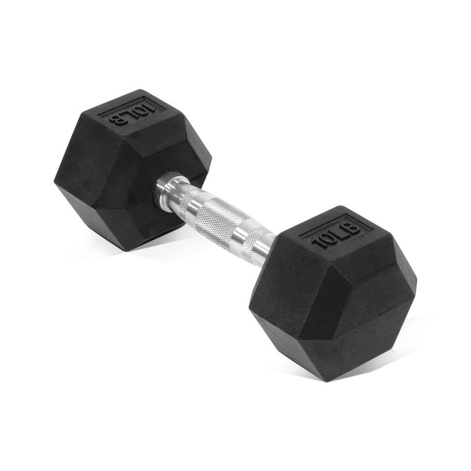 Hex Rubber Coated Dumbbell | Durable Non-Slip Dumbbell for Home Gym Workouts | Safe, Space-Saving Design – Self Pickup Only