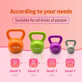 20lbs Kettlebell Set for Women | Vinyl Coated Strength Training Weight | Home Gym Workout & Weight Lifting Equipment