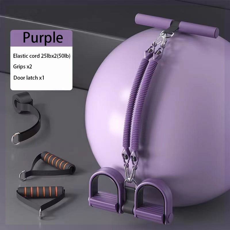 Adjustable Resistance Tension Bands Set with Foot Pedals & Handles | Full Body Home Fitness, Stretch & Core Training