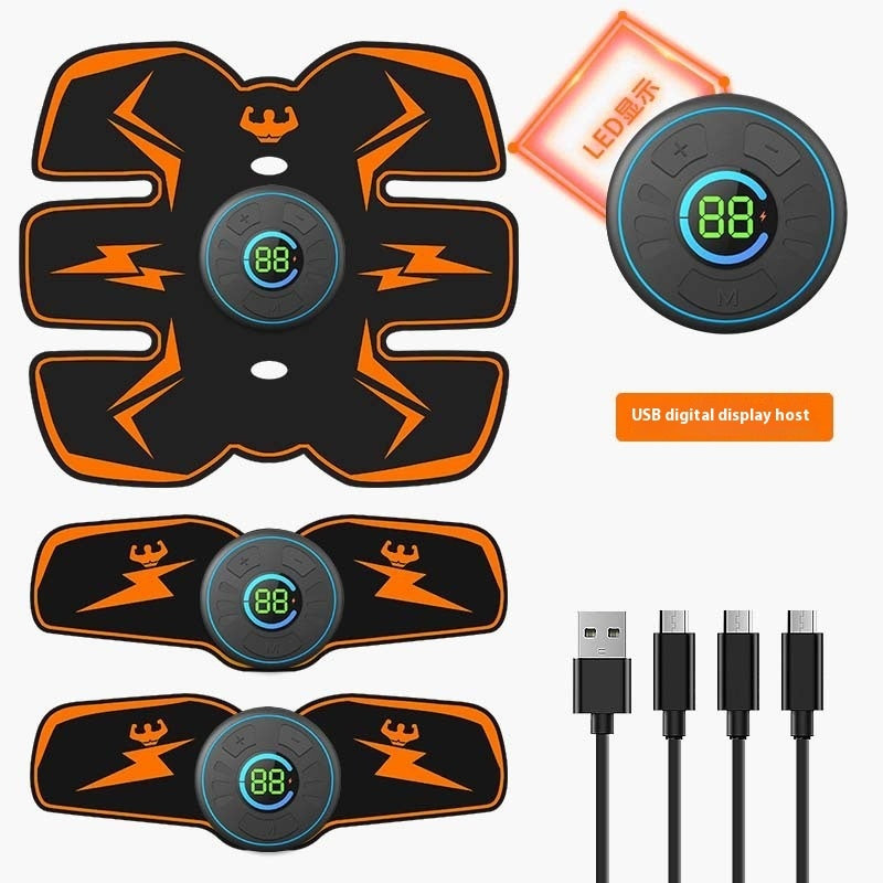 Smart Rechargeable Belly Patch | EMS Abs Stimulator for Weight Loss & Muscle Toning | Portable Fitness Trainer