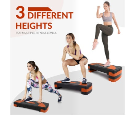 Stepped Cardio Platform | Adjustable 3-Level Workout Step | Non-Slip Fitness Stepper for Home Gym | Durable ABS | Self Pickup Only