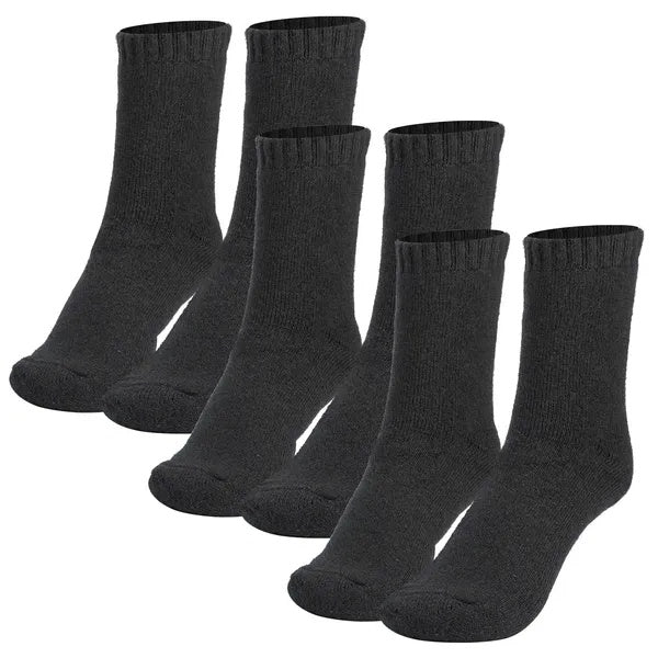 3 Pairs Men Warm Wool Socks | Soft, Cozy Thermal Winter Socks for Cold Weather, One Size Fits US 6–11.5