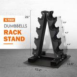 Dumbbell Weight Rack 4-Tier & 5-Tier | Heavy-Duty Steel Dumbbell Stand | Space-Saving Gym Storage (Self Pickup Only)