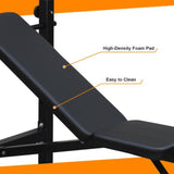 Olympic Weight Bench With Squat Rack & Bench Press | Adjustable Full-Body Home Gym Strength Training Equipment