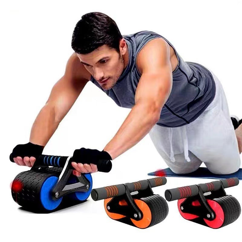 Double Wheel Ab Roller | Automatic Rebound Abdominal Exerciser for Men & Women, Core & Waist Trainer for Home Gym Workouts