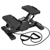 Mini Stepper Stair Stepper with Resistance Bands | Quiet Hydraulic Workout Machine with LCD Timer | 330LB Home Fitness Stepper