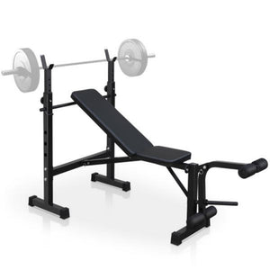 Olympic Weight Bench With Squat Rack & Bench Press | Adjustable Full-Body Home Gym Strength Training Equipment
