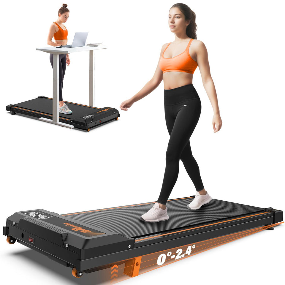 Treadmill with Remote Control | 3-Level Incline, LED Display, Easy-Move Wheels | Quiet 2.5HP Indoor Fitness Running Machine