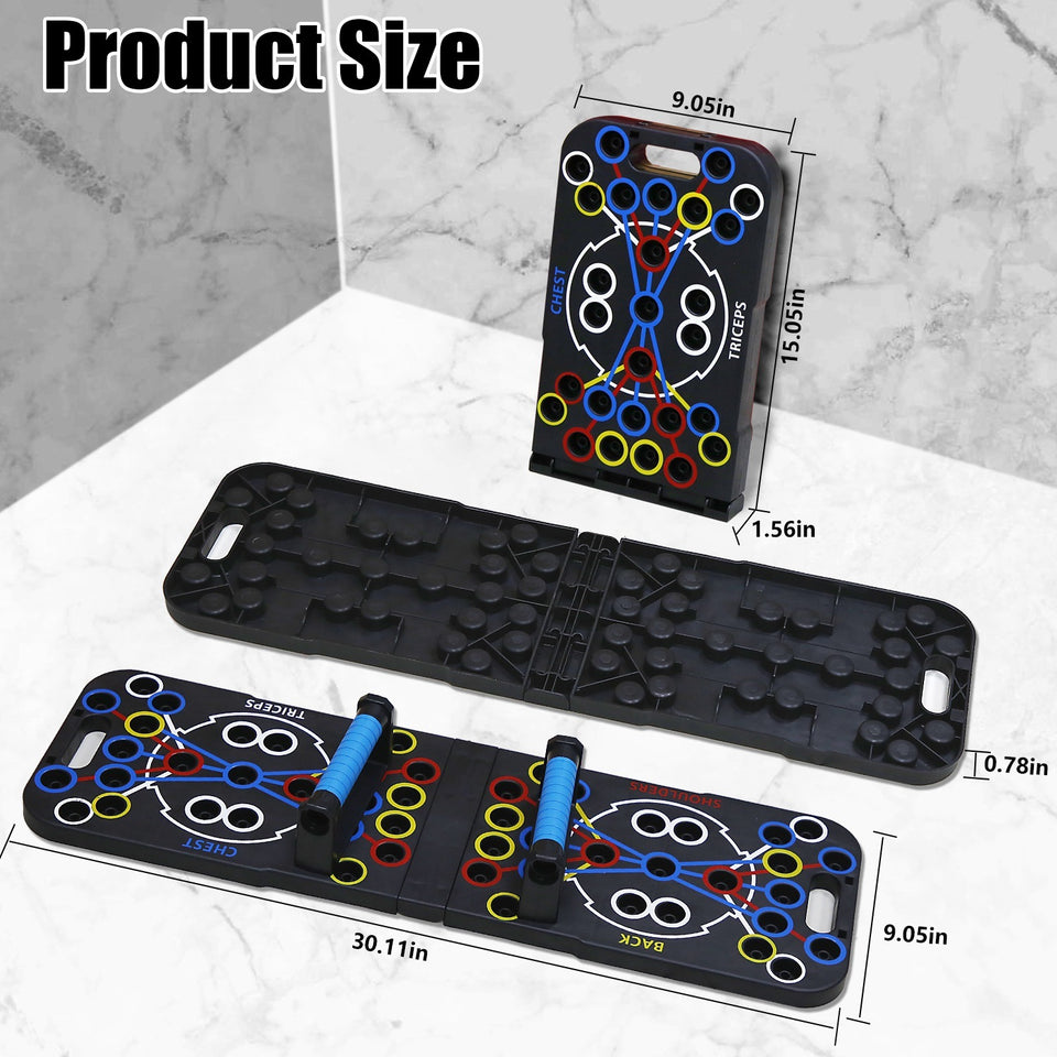 Multifunctional Push Up Board Set | Full Body Home Gym Equipment with Resistance Bands, Pilates Bar & Roller Wheel