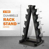 Dumbbell Weight Rack 4-Tier & 5-Tier | Heavy-Duty Steel Dumbbell Stand | Space-Saving Gym Storage (Self Pickup Only)