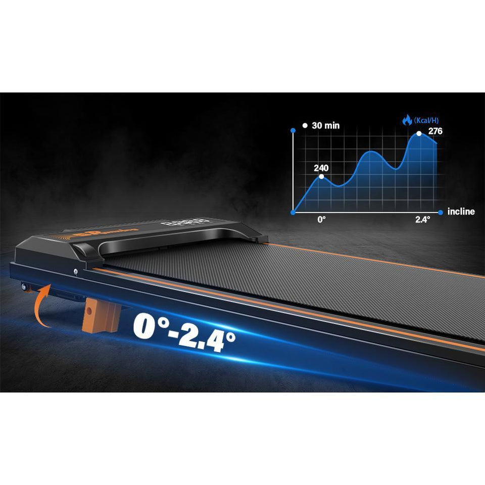 Treadmill with Remote Control | 3-Level Incline, LED Display, Easy-Move Wheels | Quiet 2.5HP Indoor Fitness Running Machine