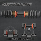 Adjustable Dumbbell Set 55LB | 10-in-1 Free Weights for Men & Women | Fast-Adjust Handle for Full-Body Home Gym Workouts