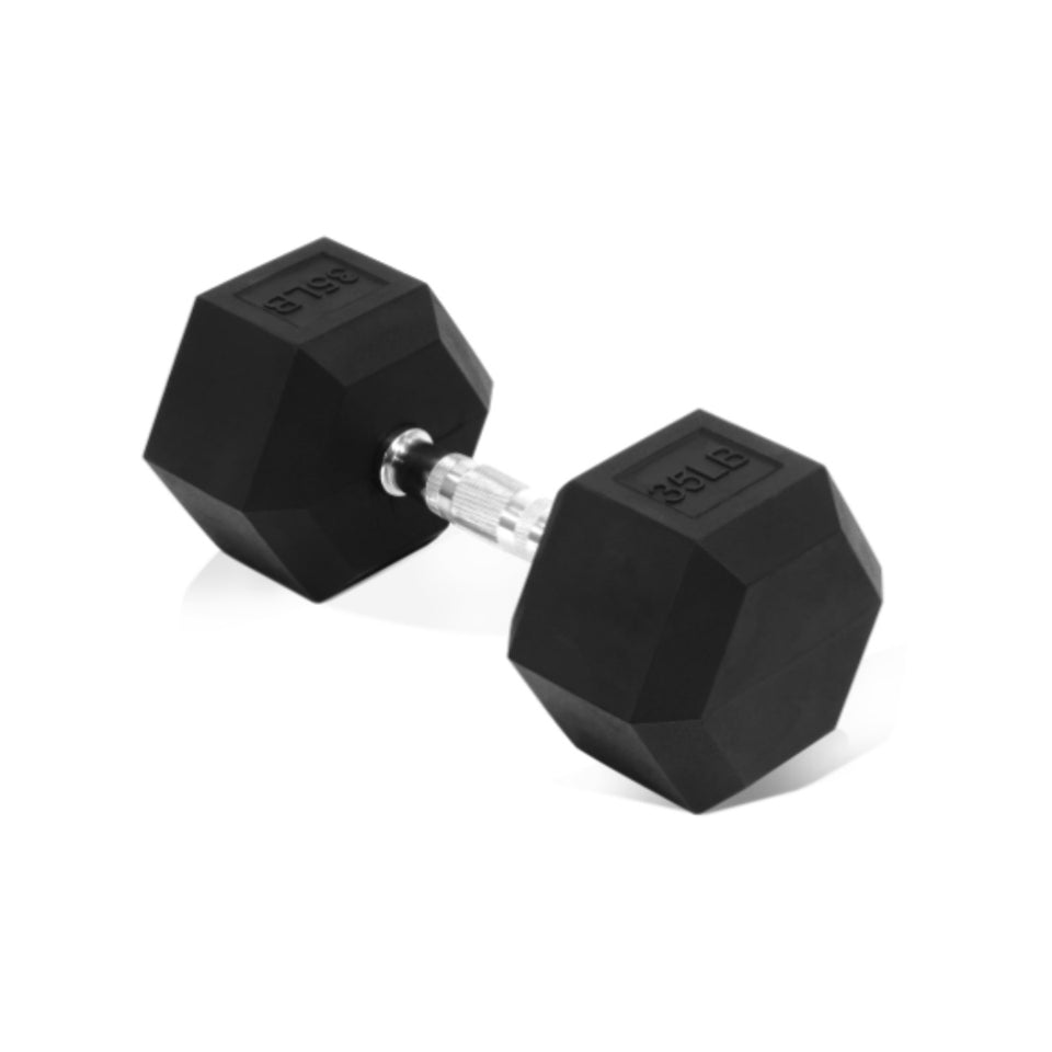 Hex Rubber Coated Dumbbell | Durable Non-Slip Dumbbell for Home Gym Workouts | Safe, Space-Saving Design – Self Pickup Only