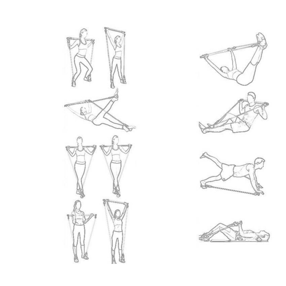 Resistance Bands Set for Full Body Workout | Yoga, Pilates, Home Gym Fitness Equipment | Workout Anywhere