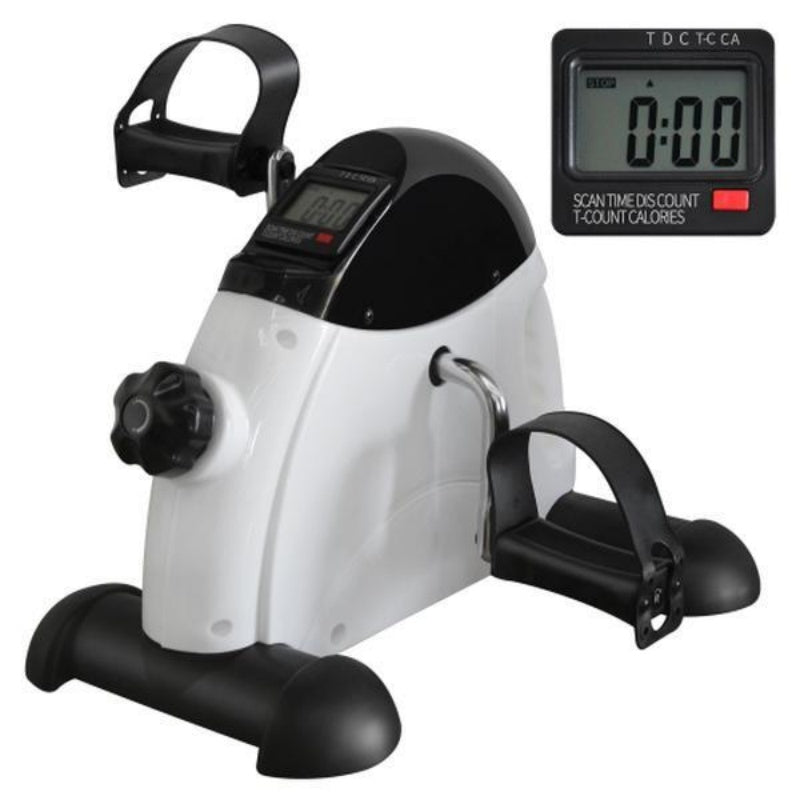 Mini Exercise Bike for Home Rehab | Portable Pedal Trainer with Electronic Display & Instep Straps | 120KG Load Capacity